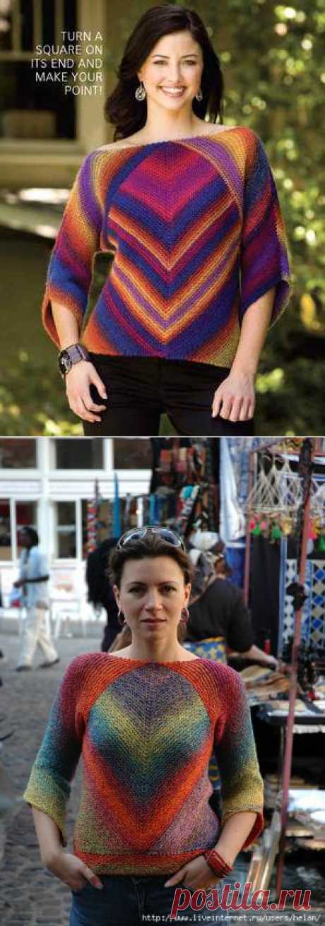Пуловер с фантазийными полосами из Creative Knitting