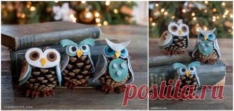 совята из шишек