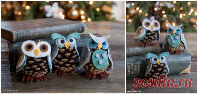 совята из шишек