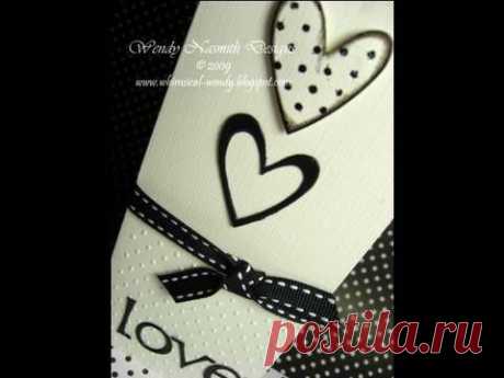 Card Tutorial - Monochrome 'Love' Wedding Card - YouTube