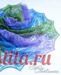 Палантин спицами 