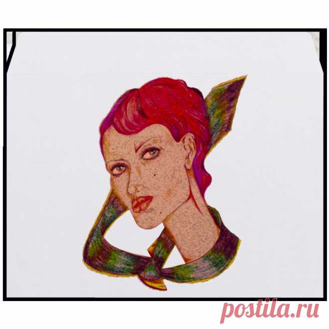 Конверт средний С5 "Девушка в галстуке." от Printissimo - Printio