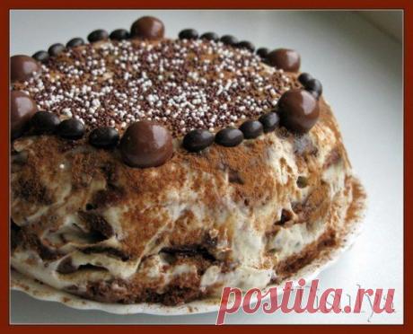 ОЧЕНЬ ВКУСНЫЙ БАНАНО-ШОКОЛАДНЫЙ ТОРТ БЕЗ ВЫПЕКАНИЯ.