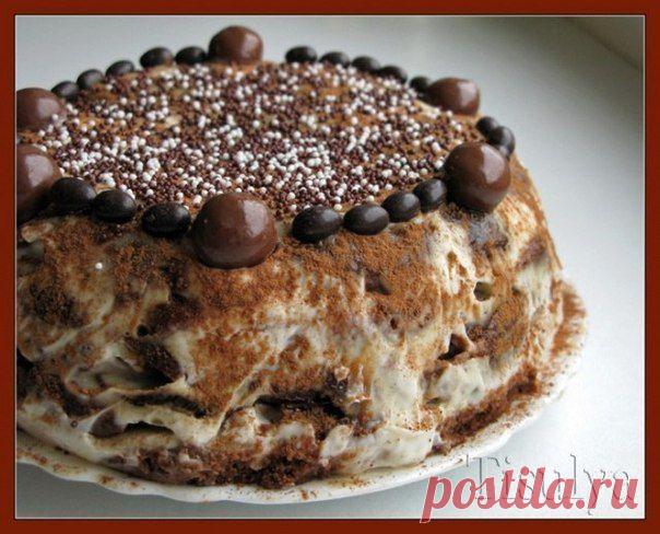 ОЧЕНЬ ВКУСНЫЙ БАНАНО-ШОКОЛАДНЫЙ ТОРТ БЕЗ ВЫПЕКАНИЯ.