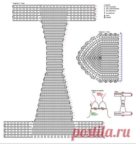 biquini de croche com grafico e ponto abacaxi - Поиск в Google