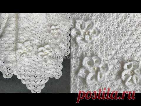 Легкое вязание крючком для цветов / вязаное одеяло / одеяло для вязания крючком