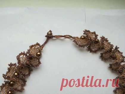 Замочек бусинка. Все тот же "Кофе-шоколад"