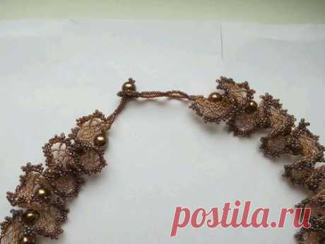 Замочек бусинка. Все тот же &quot;Кофе-шоколад&quot;