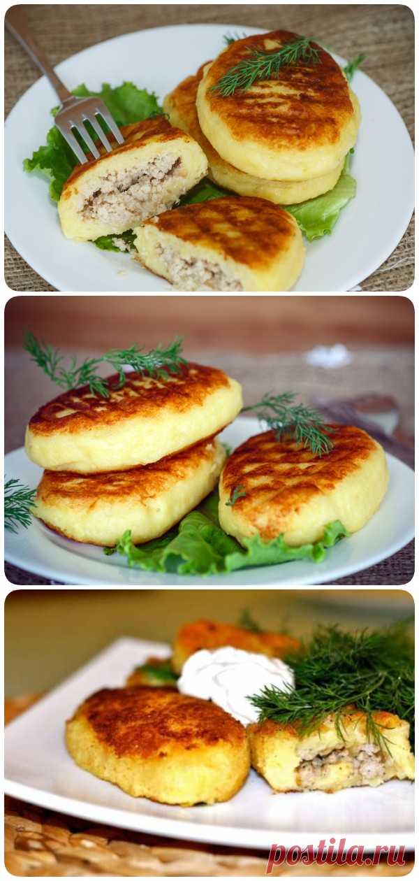 Картофельные зразы с печеночной начинкой. Нежные и ароматные.