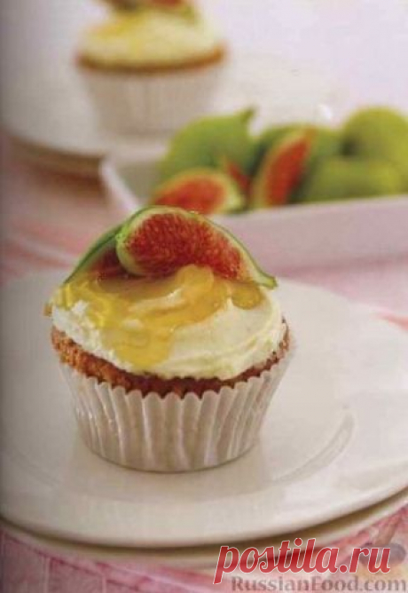 Рецепт: Медовые маффины с инжиром на RussianFood.com