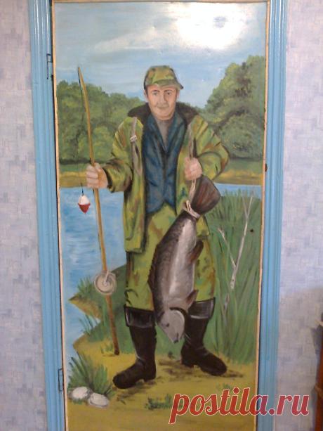 На дверях в магазине "Рыбалка"