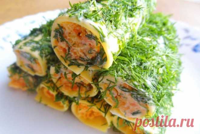 Сырные трубочки с начинкой