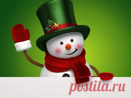 Скачать обои снеговик, cute, banner, новый год, snowman, christmas, new year, раздел новый год в разрешении 1152x864