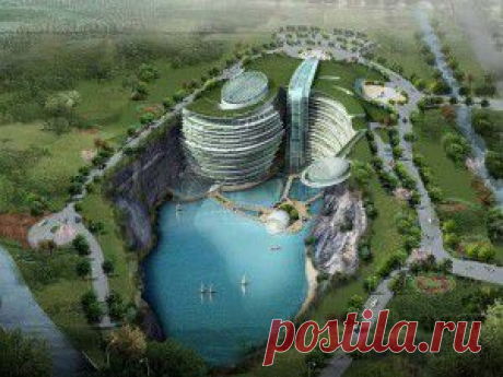 Роскошный подземный отель Шимао в Китае
