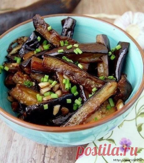 Баклажановая закуска с соевым соусом