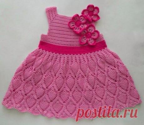 Платье крючком для девочки