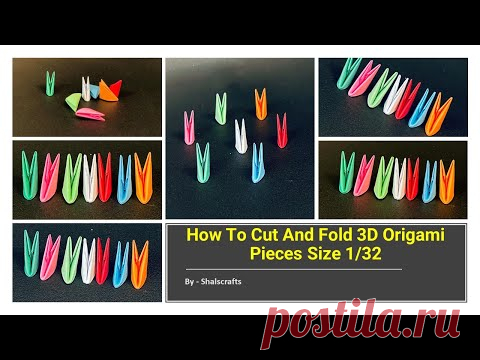 This video is about how to Cut And Fold 3D Origami Pieces size 1/32
I am using a Standard US Letter Size Paper (8.5 X 11 Inches) .