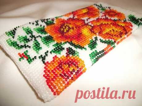 Вязание с бисером. Crochet with beads.