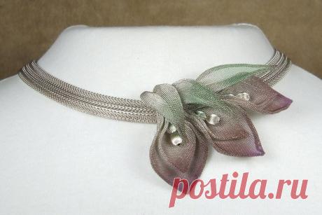 Lily of the Valley Necklace by Sarah Cavender (Metal Necklace) | Artful Home Lily of the Valley Necklace by Sarah Cavender. 16