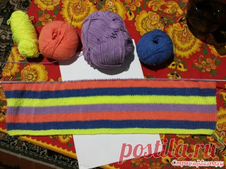 Полосатик спицами, пристрой остатков, начало и процесс Решила я пристроить остатки пряжи, всякие разные цвета, давно хотела полосатик связать, будет простая, моя любимая оверсайзовая кофтюля с коротким цельно вязанным рукавом, яркаяяяяяяяя прияркая,