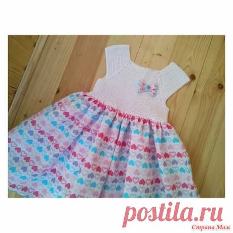Платье "Rainbow hearts"" - Вязание - Страна Мам