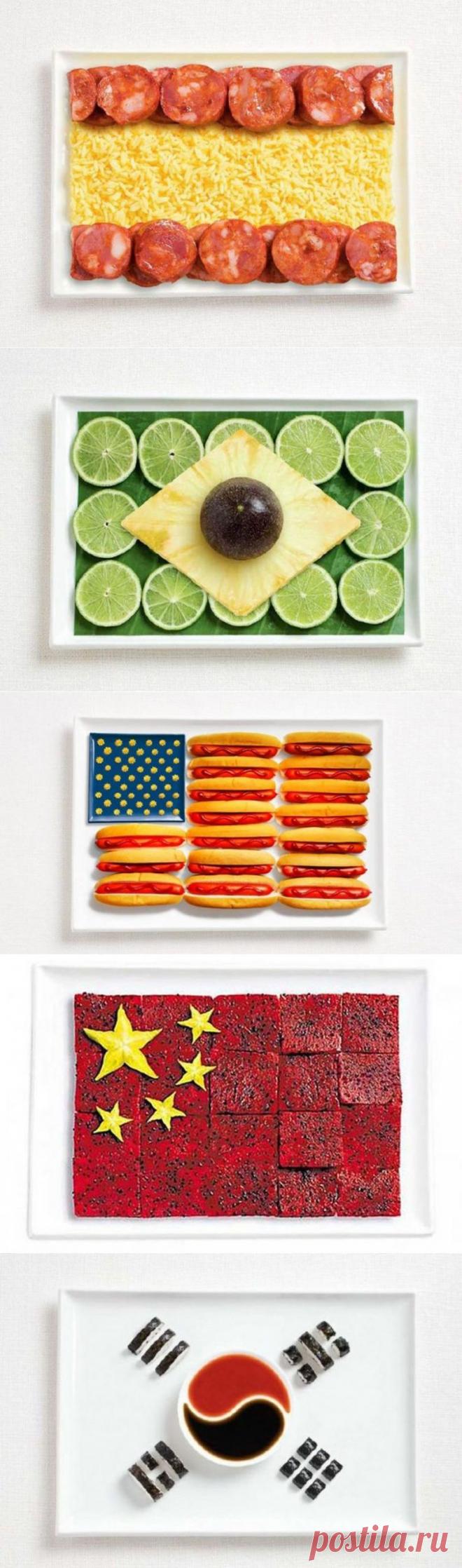 Оригинальные флаги из еды / Я - суперпупер