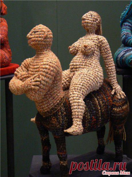 Вязаные скульптуры от Юлии Устиновой..