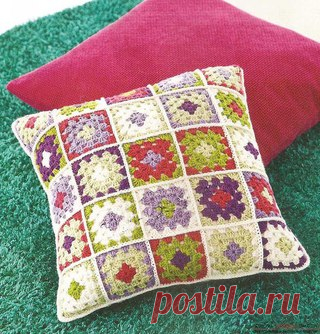 #вязание #крючком #спицами #схемы #рукоделие #творчество #амигурами #ажур #араны #схемыузоров #handmade #knitting #хендмейд #модели #узоры
Очень просто! 
Бабушкин квадрат. Игра с цветными нитками.