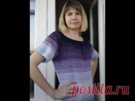 Кофточка крючком / Crochet blouse - YouTube