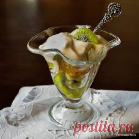 Фруктовый салат с зефирным кремом - пошаговый фото-рецепт