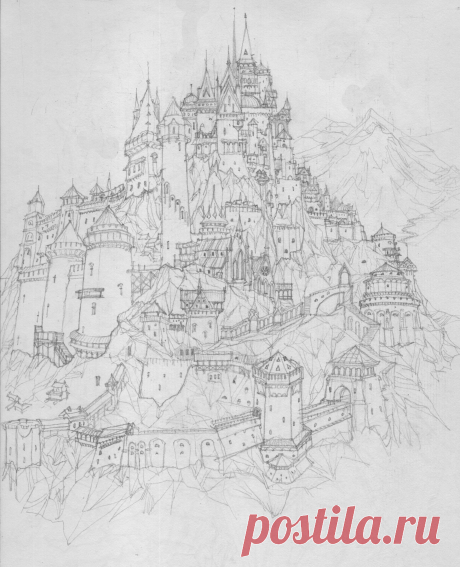 ArtStation - Medieval town landscape, Matthew Shkurupiy