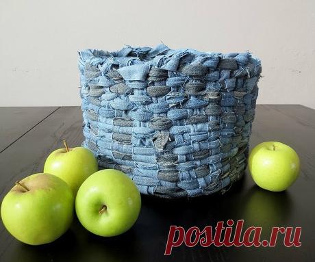 Плетёная корзина из старых джинсов: мастер-класс — Мастер-классы на BurdaStyle.ru