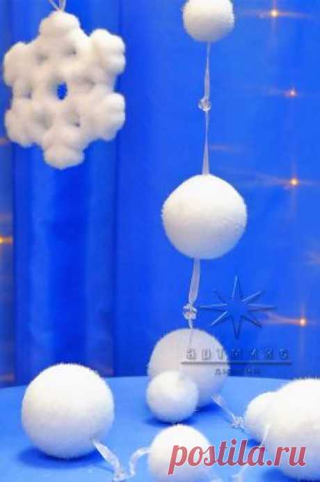 Новогодние подвесы | Оформление зала, магазина, витрин, торговых комплексов на Новый год - Артмикс Дизайн