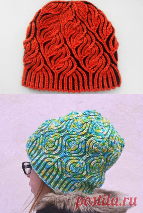 Шапка бриошь спицами:
