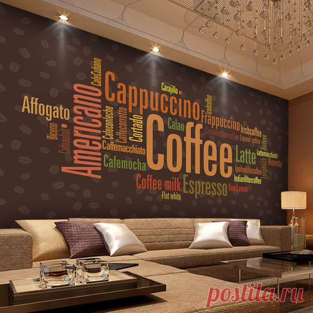 Интернет-магазин Бесплатная доставка большая настенная спальня телевизор backgrou Бесплатная доставка большая настенная спальня ТВ фон обои современный минималистский личность кофе история пользовательские размеры