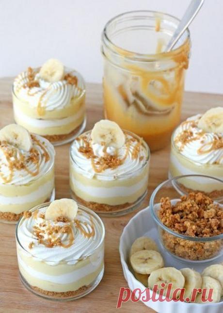Бананово-карамельный десерт с кремом... / Еда и напитки / Вкусняхи / Pinme.ru / Pinme