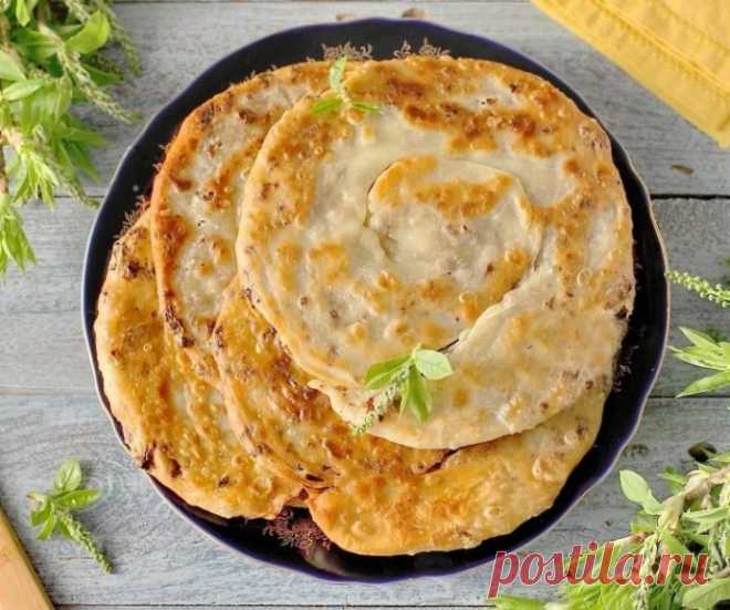 ​Узбекская лепешка с мясом