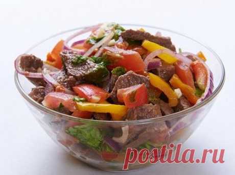 Салат с мясом и овощами