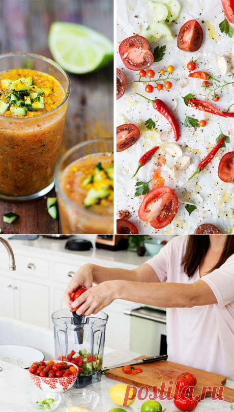 Ищите легкий, полезный и вкусный рецепт? Суп гаспачо без варки — Вкусные рецепты