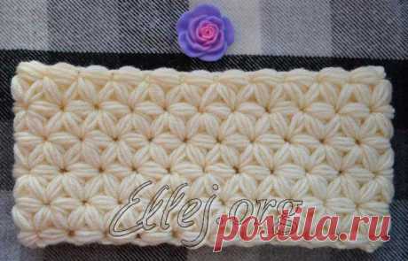 Снуд узором Звездочки | Crochet by Ellej | Вязание крючком от Елены Кожухарь
