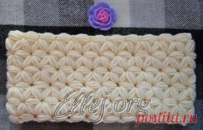 Снуд узором Звездочки | Crochet by Ellej | Вязание крючком от Елены Кожухарь
