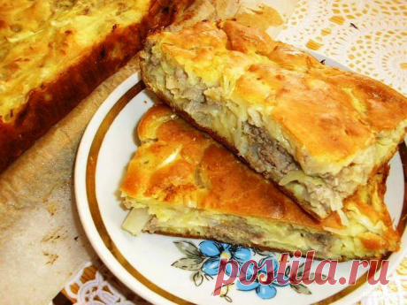 Заливной пирог с фаршем