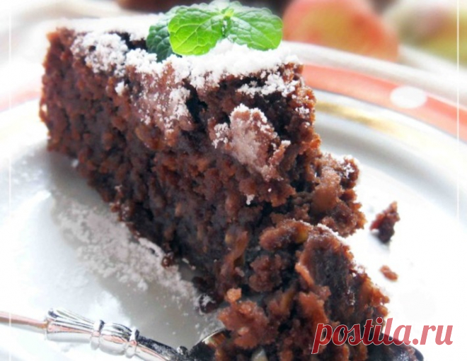Шоколадно-яблочный пирог – кулинарный рецепт