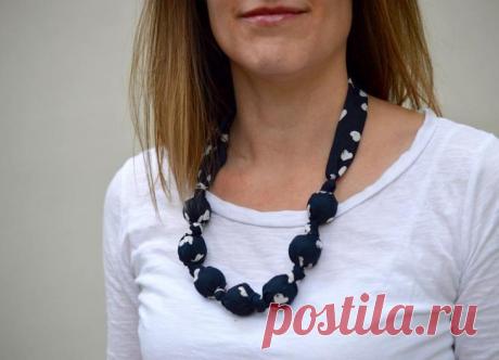 Тканевые бусы за 15 минут