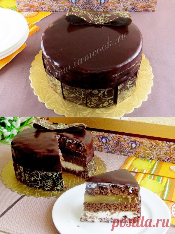 Шоколадно-апельсиновый торт со сливочным кремом, рецепт с фото.