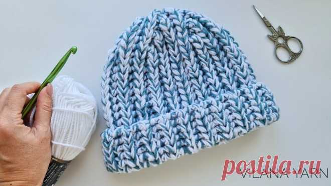 Шапка крючком❤ Быстро и просто