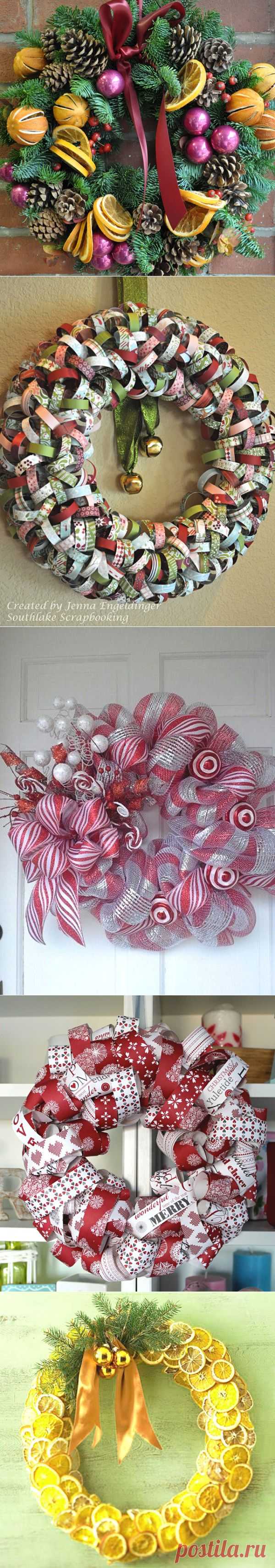 32 DIY Christmas Wreath for Your Front Door - Clicky Pix
