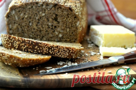 Темный хлеб с маком и семечками - кулинарный рецепт