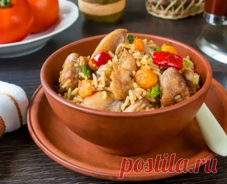 Плов из курицы с тыквой — рецепт
