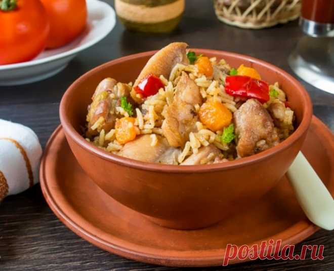 Плов из курицы с тыквой — рецепт